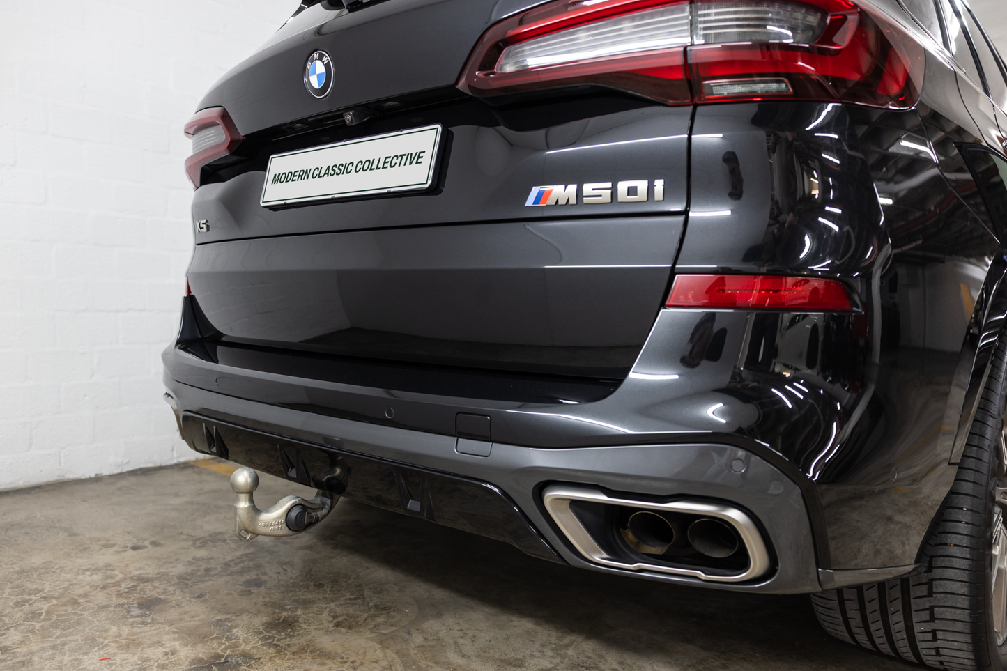 Close Up of the BMW X5 M50i Rear Tow bar